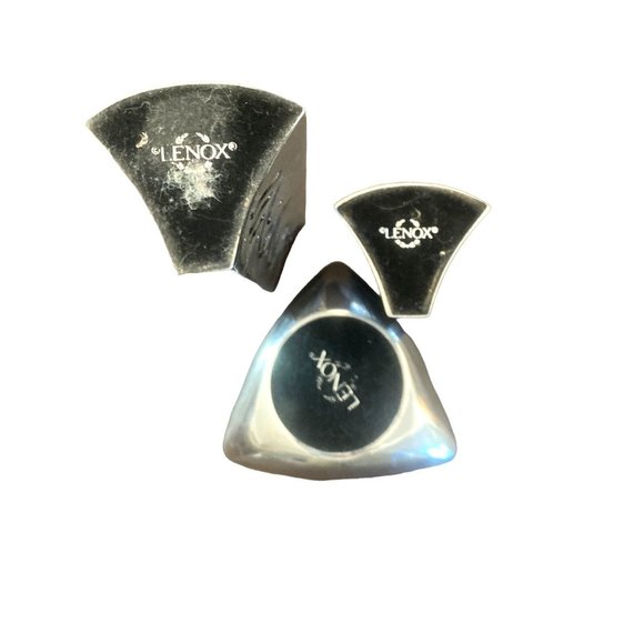 Lenox Spyro Candlestick Holders Set of 3 Vintage Decorative Metal 8" 5" 2" - Picture 4 of 7